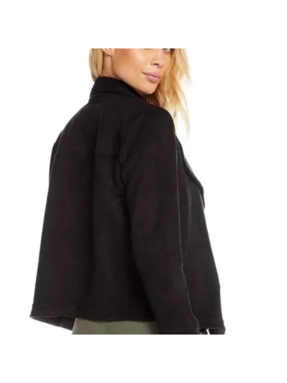 Chaser Black Drape Front Jacket - Picture 6 of 6
